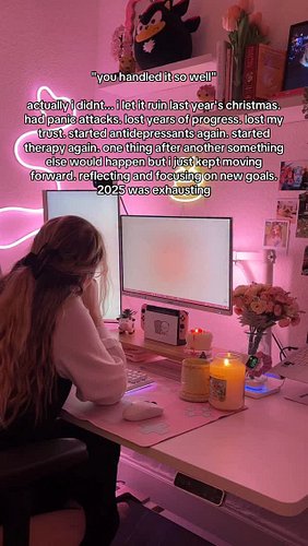 2025 was exhausting, im grateful for the ones that helped me get through it

#desksetup #relatable #trauma #movingforward #he...