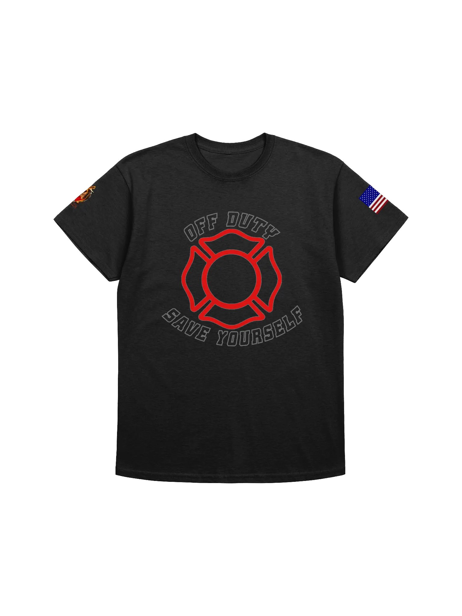 "Off Duty, Save Yourself" Fire T-Shirt product image (4)