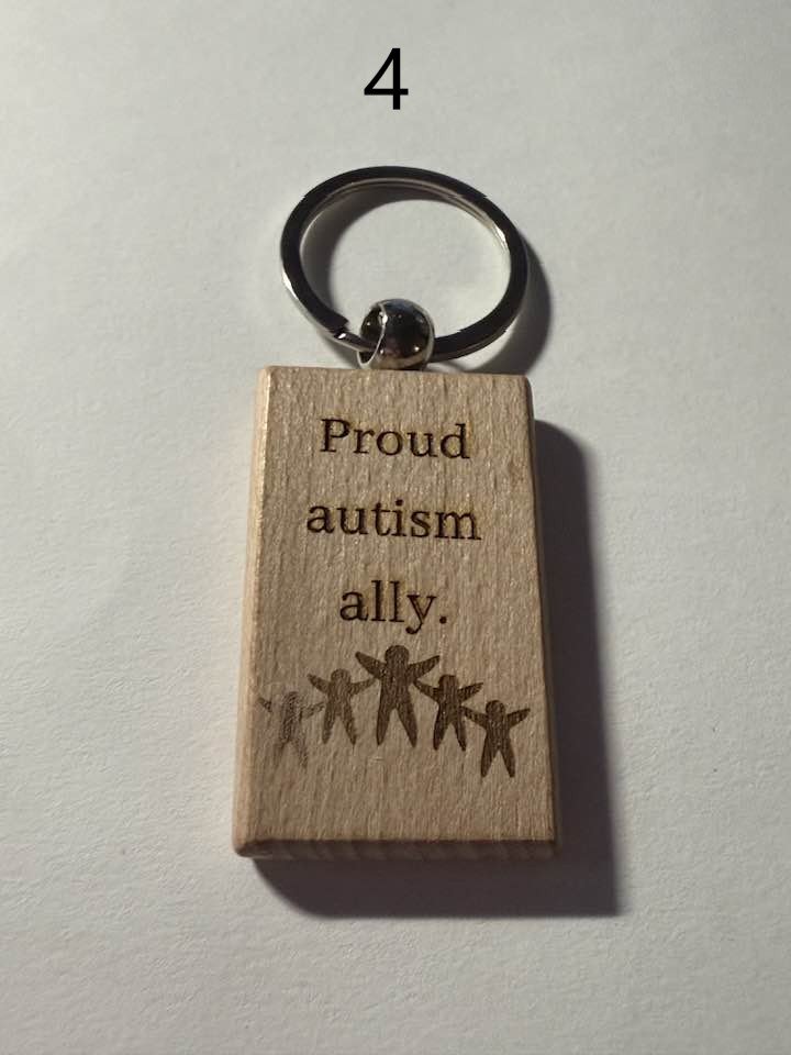 Wooden Engraved Neurodivergent Keychains | ADHD, Autism, Anxiety, and More (3) product image (4)