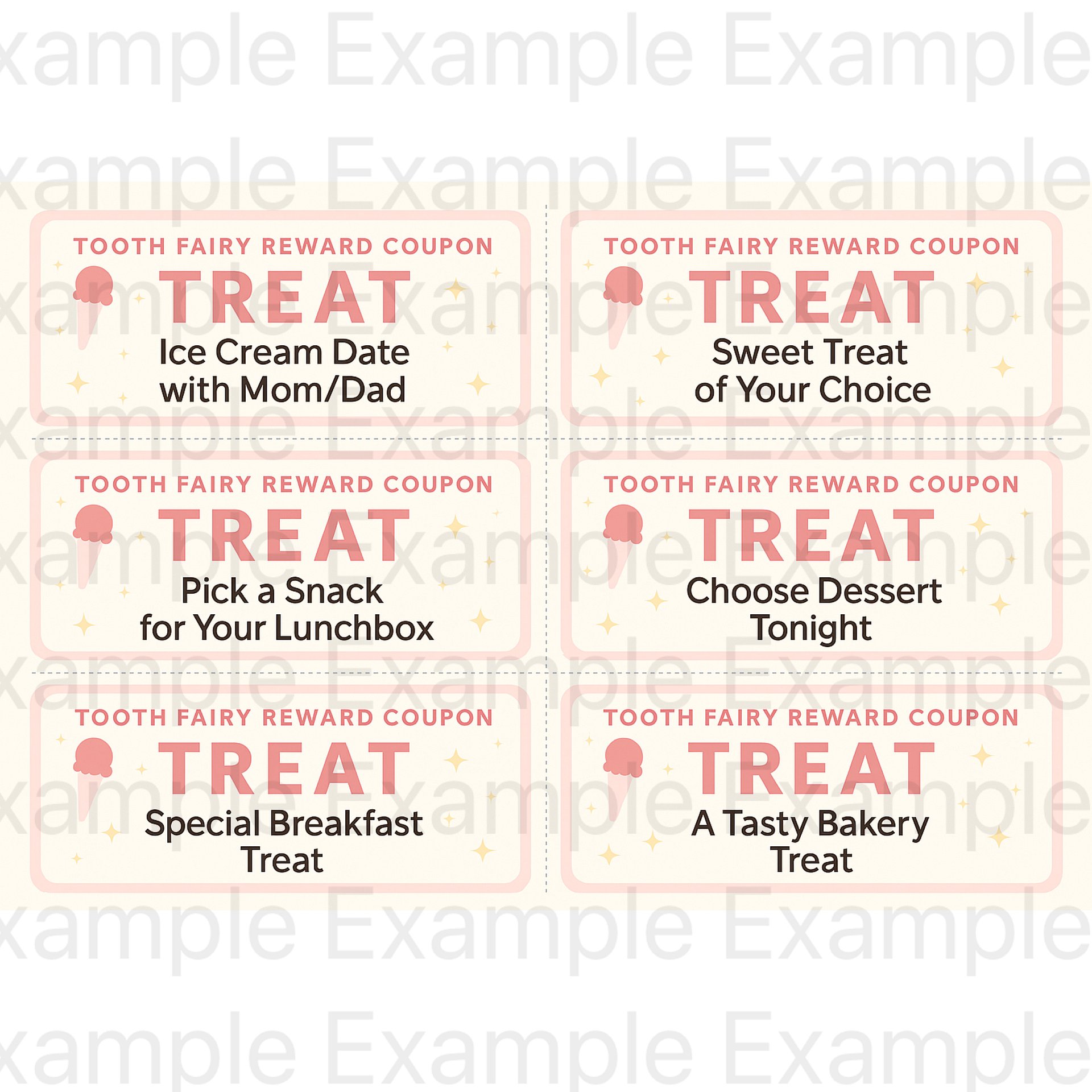 Printable Tooth Reward Coupons (5 categories) product image (6)