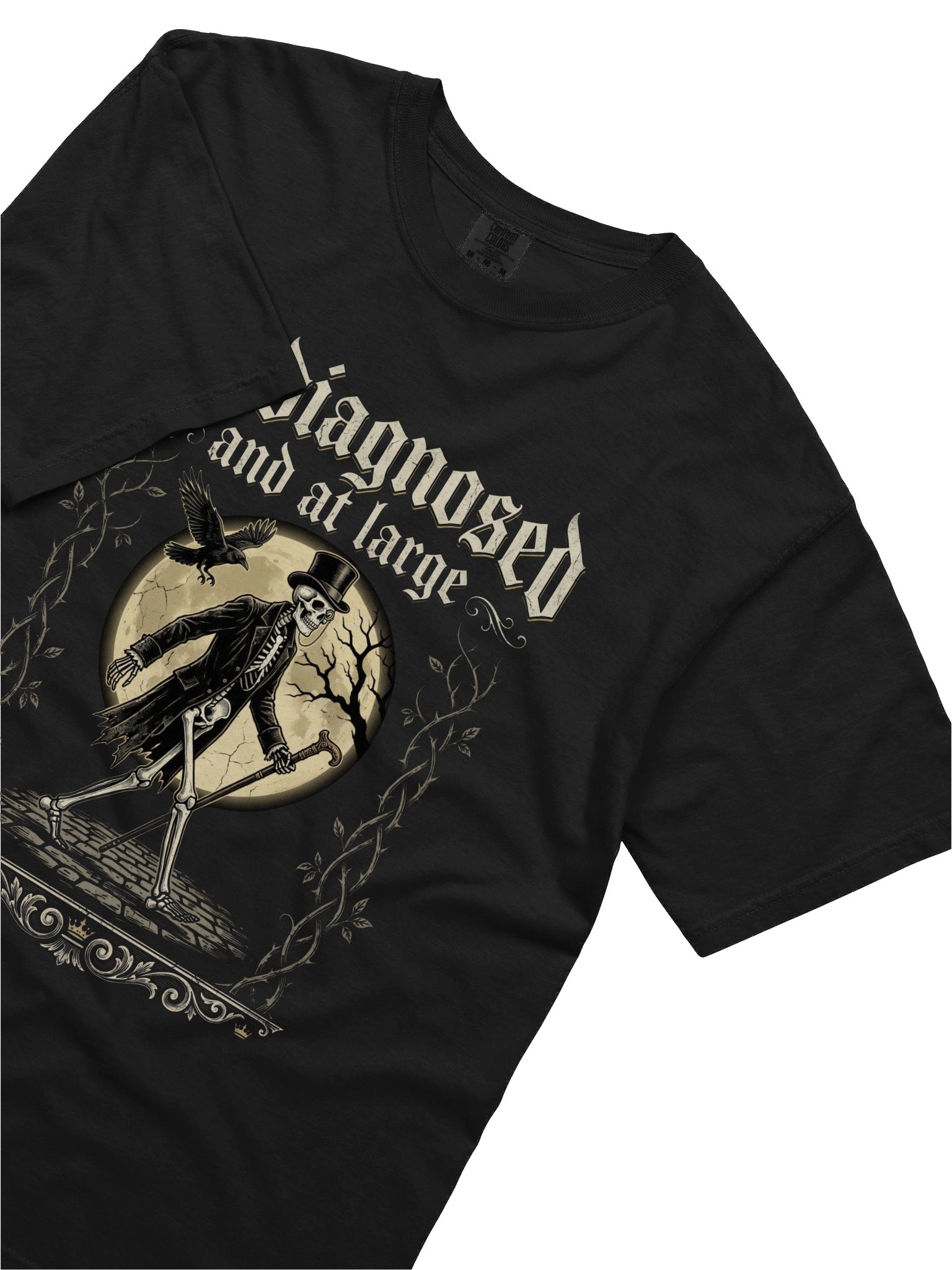 Undiagnosed and at Large Gothic Skeleton T-Shirt product image (2)