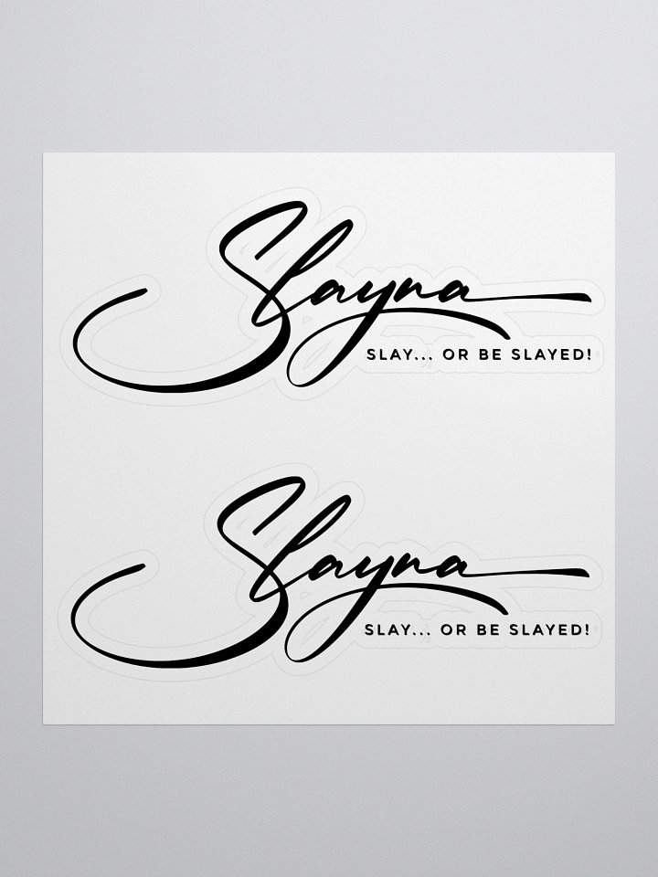(2) SLAYNA Black Signature Cutout Stickers product image (1)