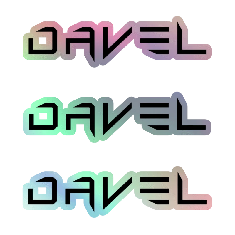 3X DAVEL LOGO Holographic Sticker Set product image (2)