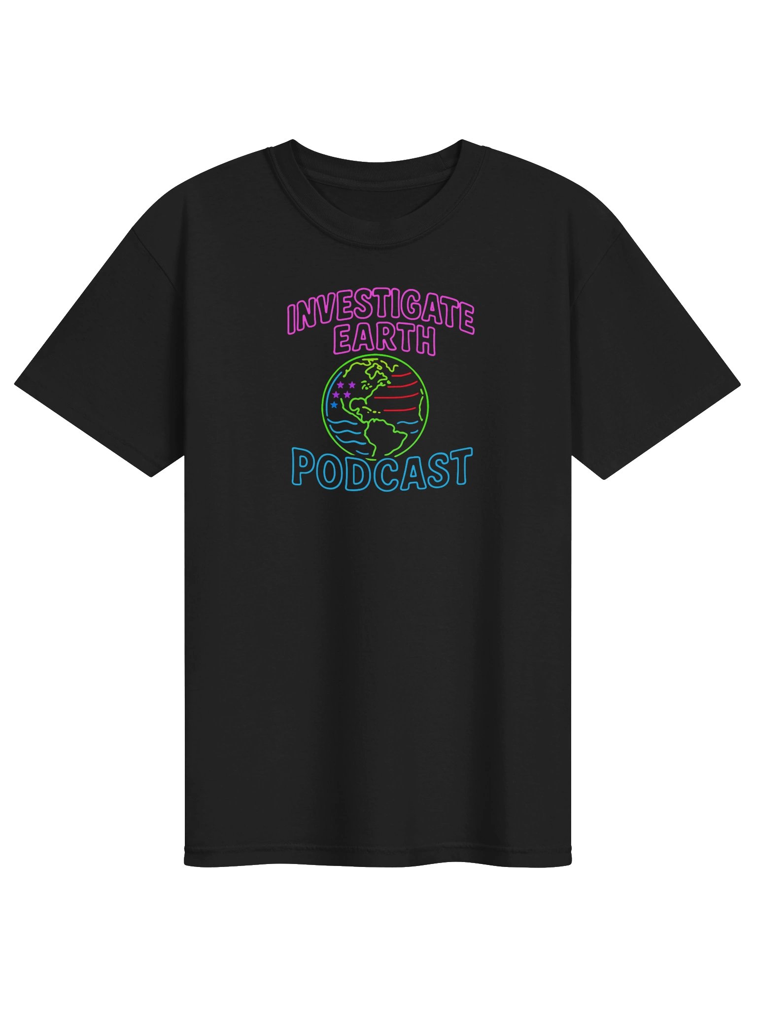 Neon Investigate Earth Podcast T-Shirt product image (1)