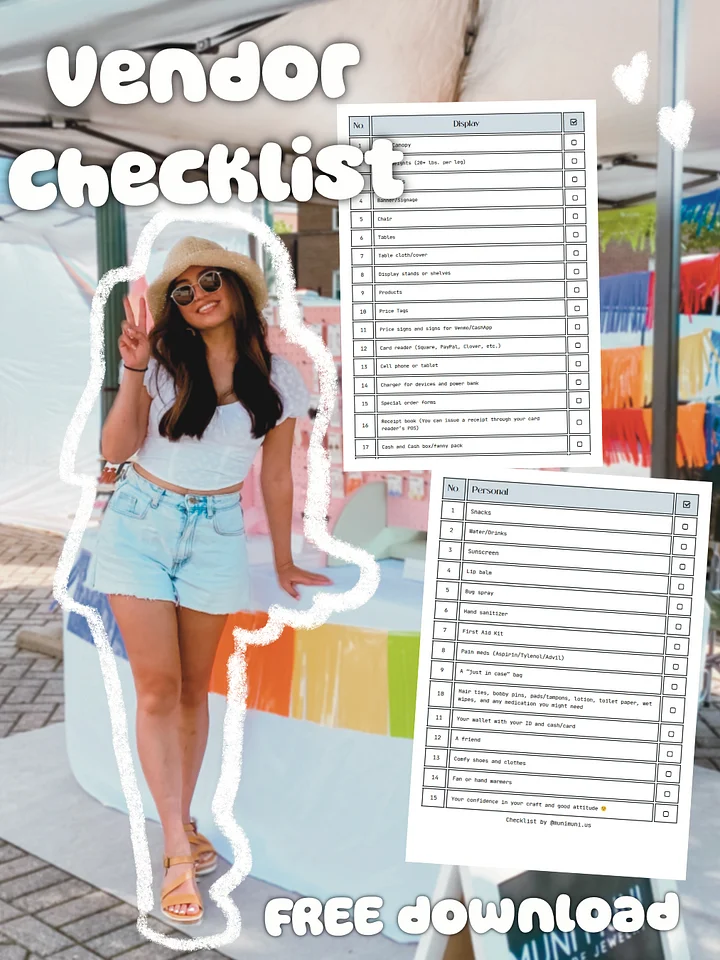 Vendor Checklist (digital download) product image (1)