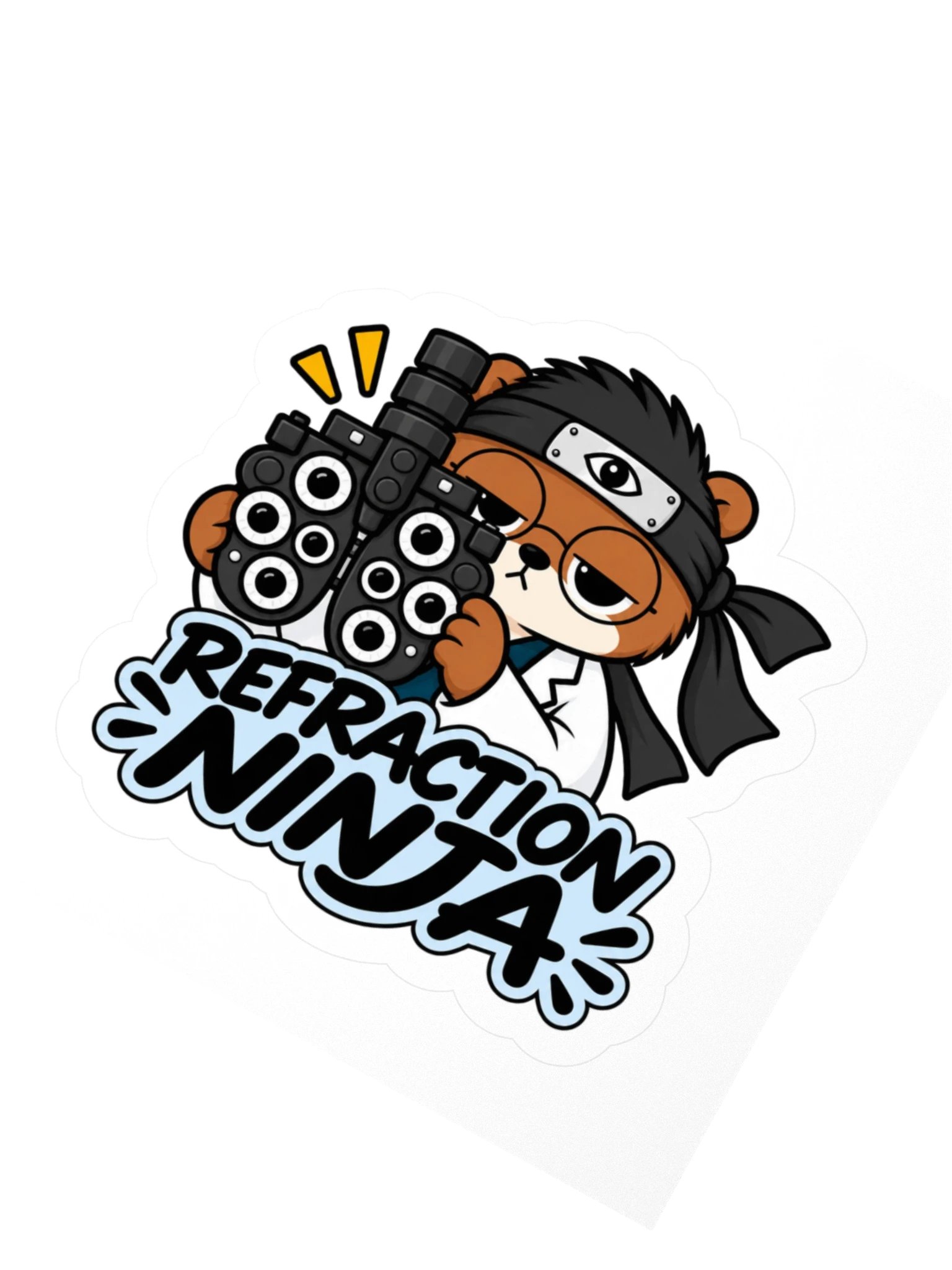 Sleepy Optometrist Refraction Ninja Sticker product image (2)