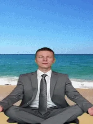 Meditating on the beach - Stock Video product image (1)