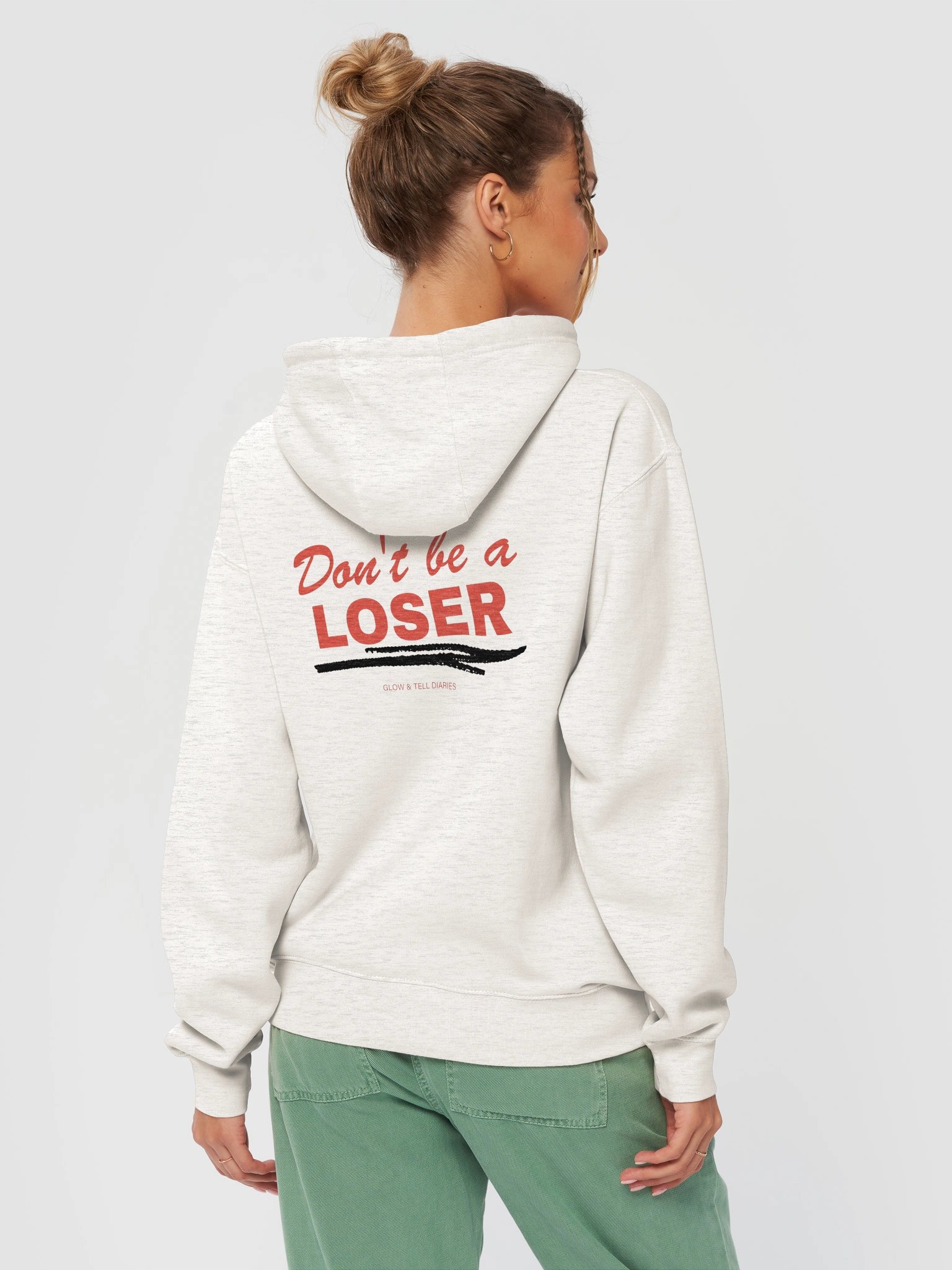 Don't be a LOSER heather oat hoodie product image (6)