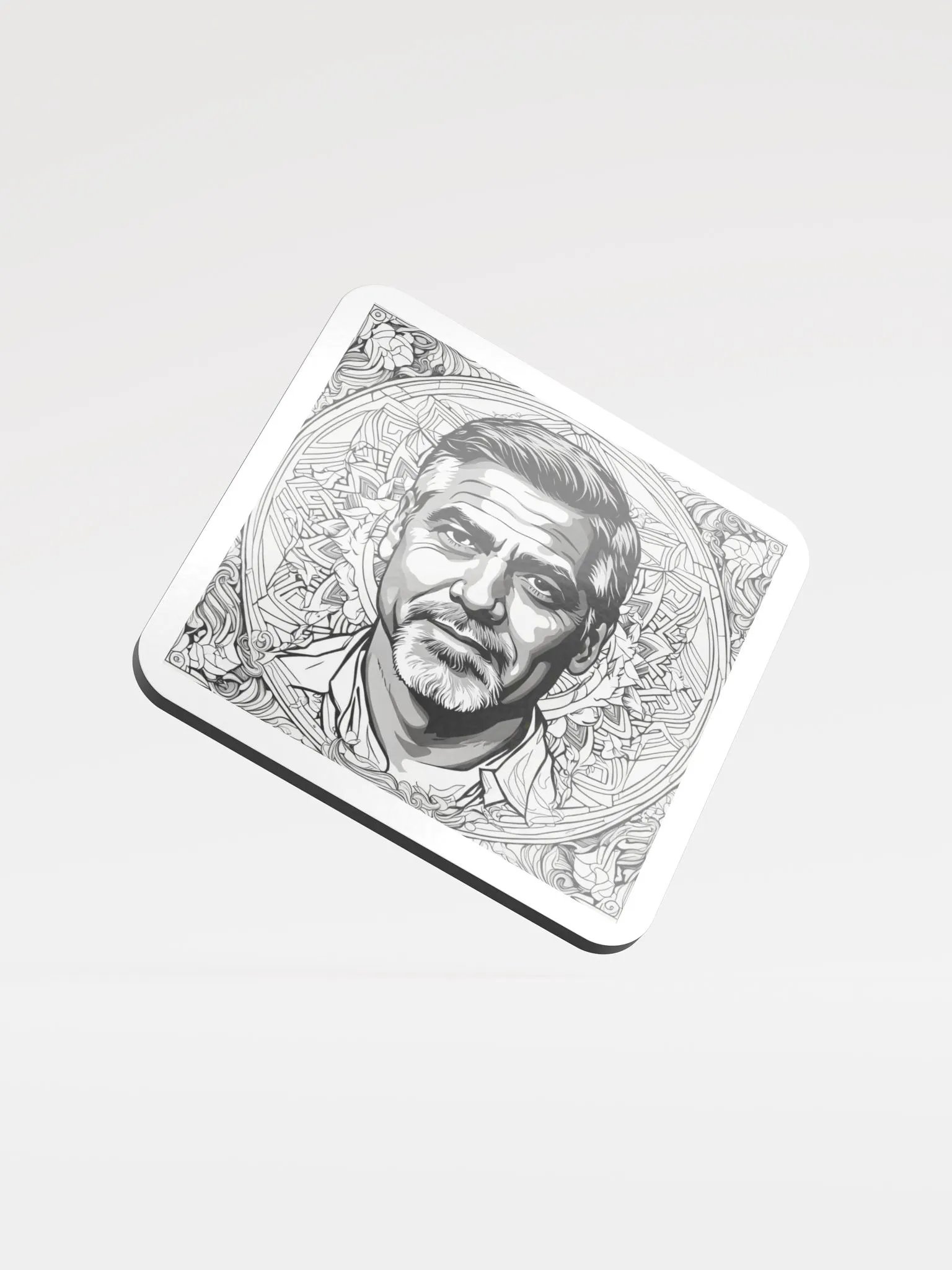 Geometric Portrait Cork Coaster Set product image (1)