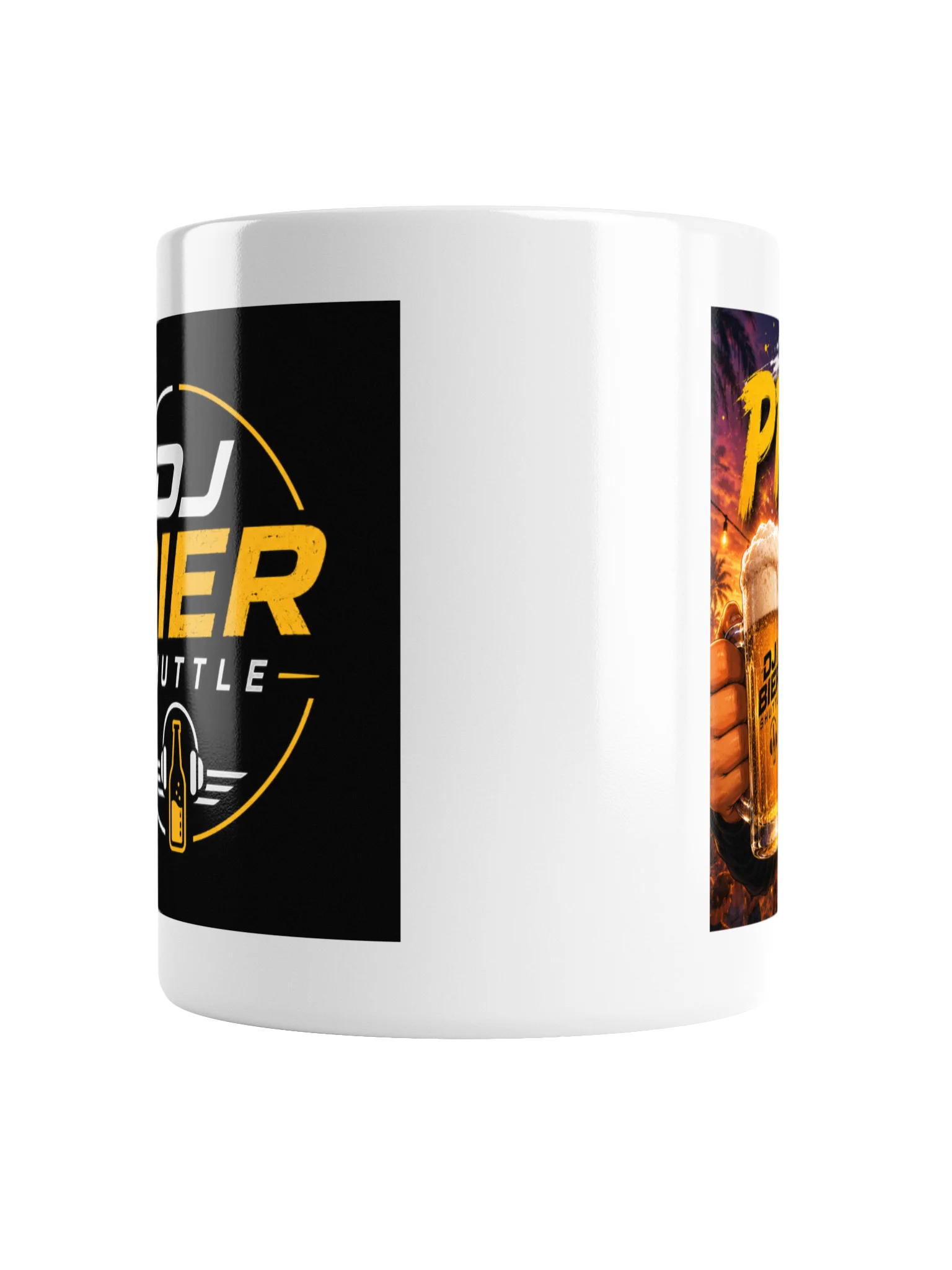 DJ Beer Shuttle Coffee Mug White product image (2)