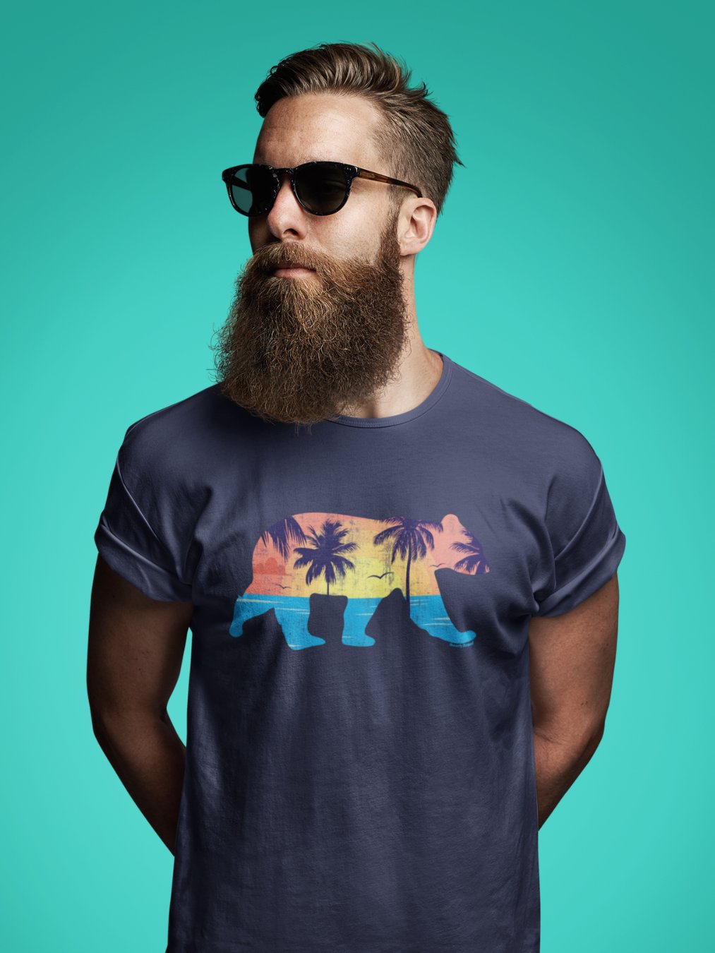 Sunset Beach Bear T-Shirt product image (4)