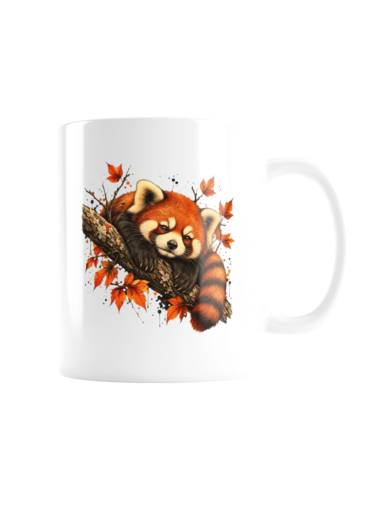 Autumn Red Panda Ceramic Mug product image (7)