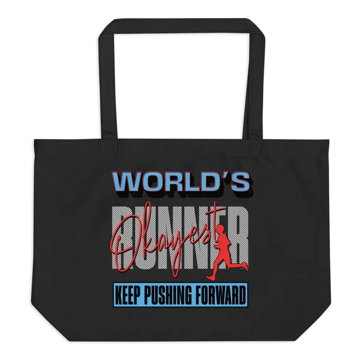 Worlds Okayest Runner Keep Pushing Forward Tote Bag product image (1)