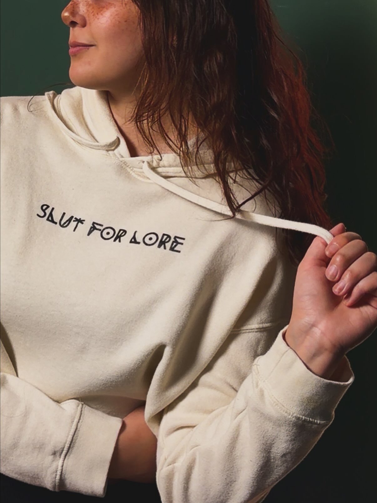 Slut for Lore Cropped Hoodie (Black) product image (17)