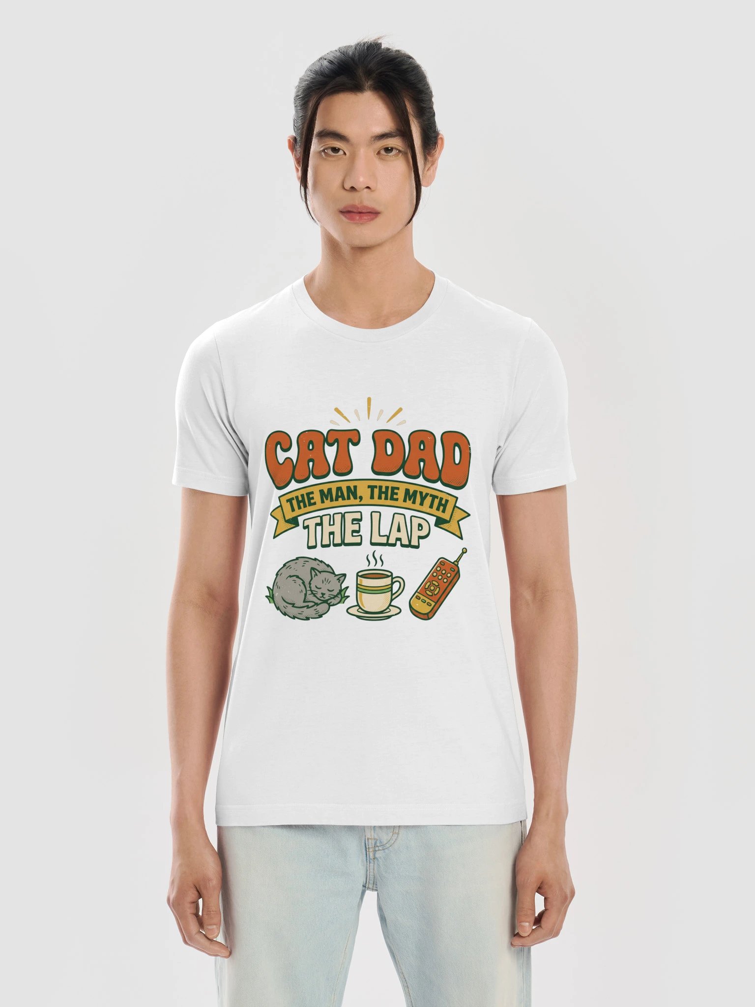 Cat Dad The Man The Myth The Lap Shirt - Funny Gift For Cat Dads product image (5)