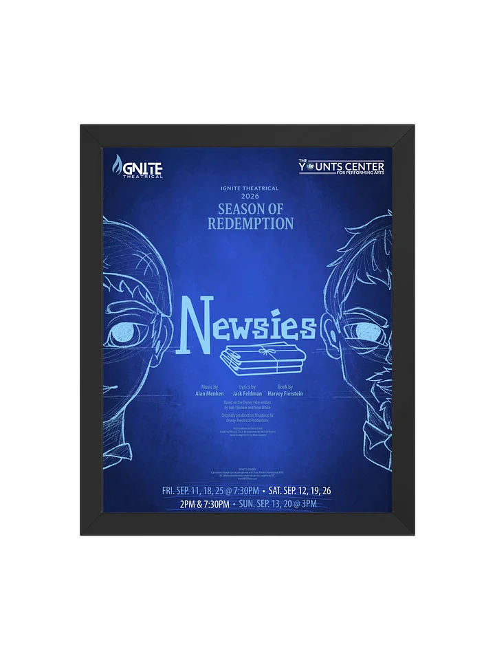“Newsies” Framed Art Poster – Original Artwork by Nessa St. Clair product image (1)