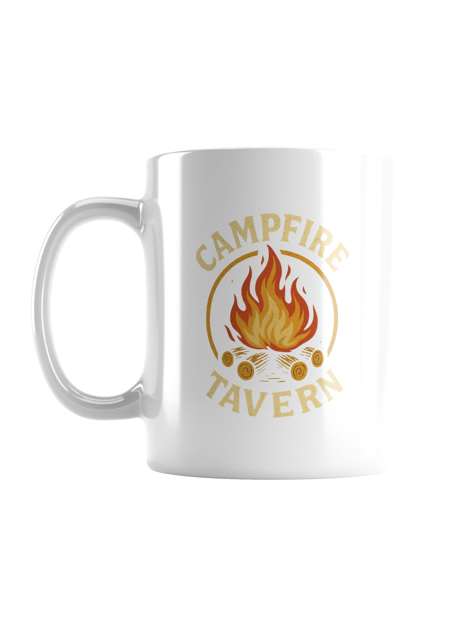 Campfire tavern | White Glossy Mug | Right handed product image (1)