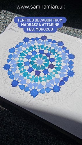 This decagon is just one little part of a far more complex compositon orm the 14th century Madrassa al Attarine in the beauti...