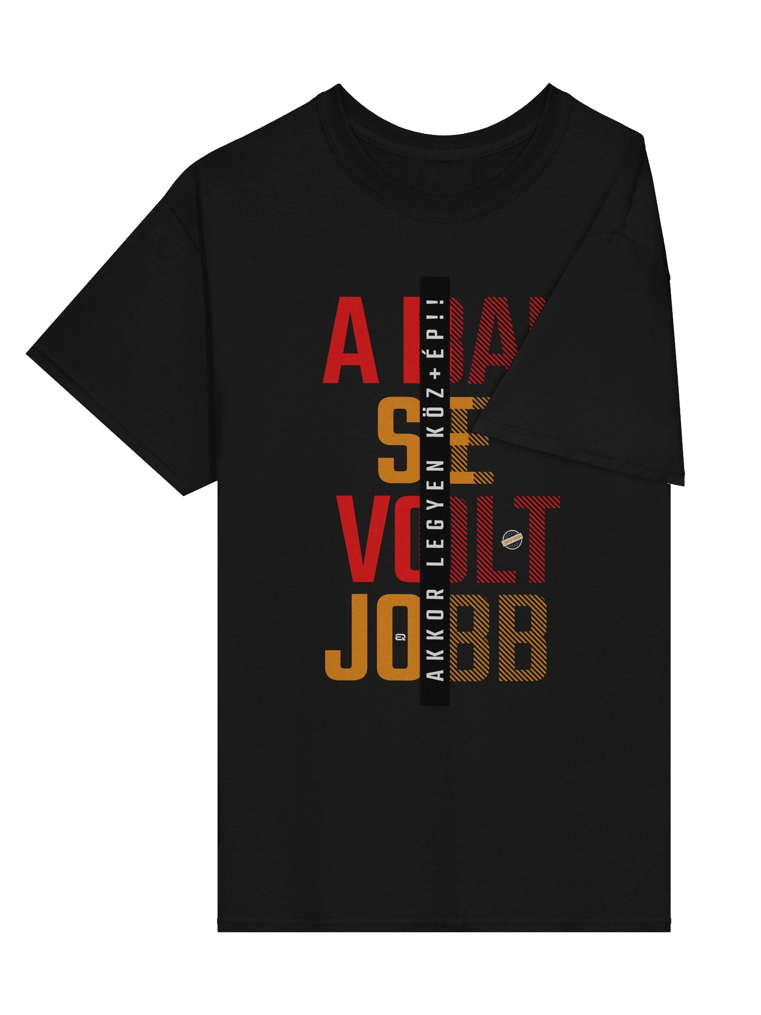 A bal se volt jobb, akkor legyen köz+ÉP! Unisex Pamut Gildan Dizájn_EQALL.hu® Originals_Piros / Fekete / Nari product image (3)