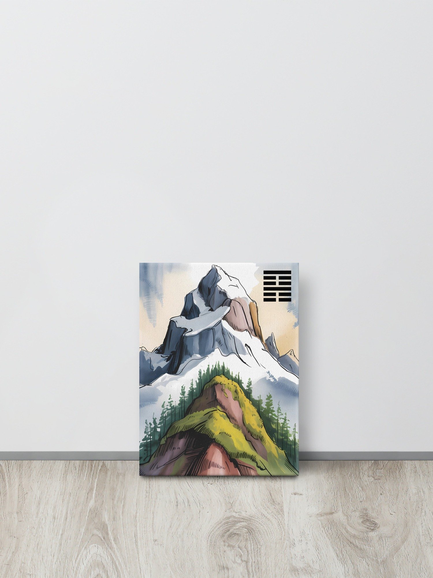 I Ching 52 Hexagram of Stillness Thin Canvas Print product image (1)
