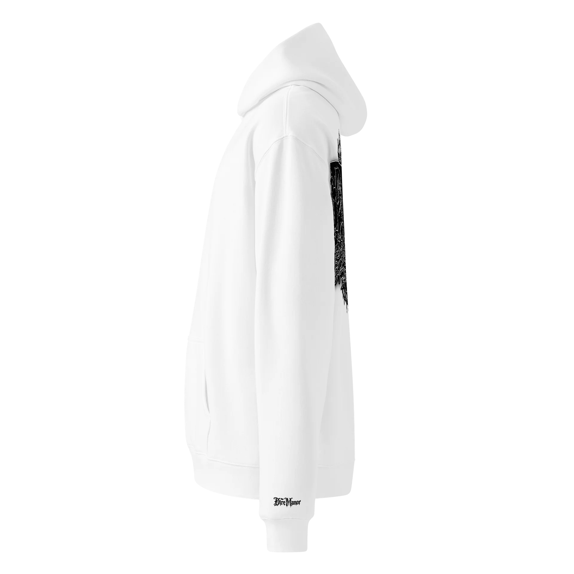 THE DIRE MANOR® — WHITE RELIC EMBROIDERED HOODIE product image (5)