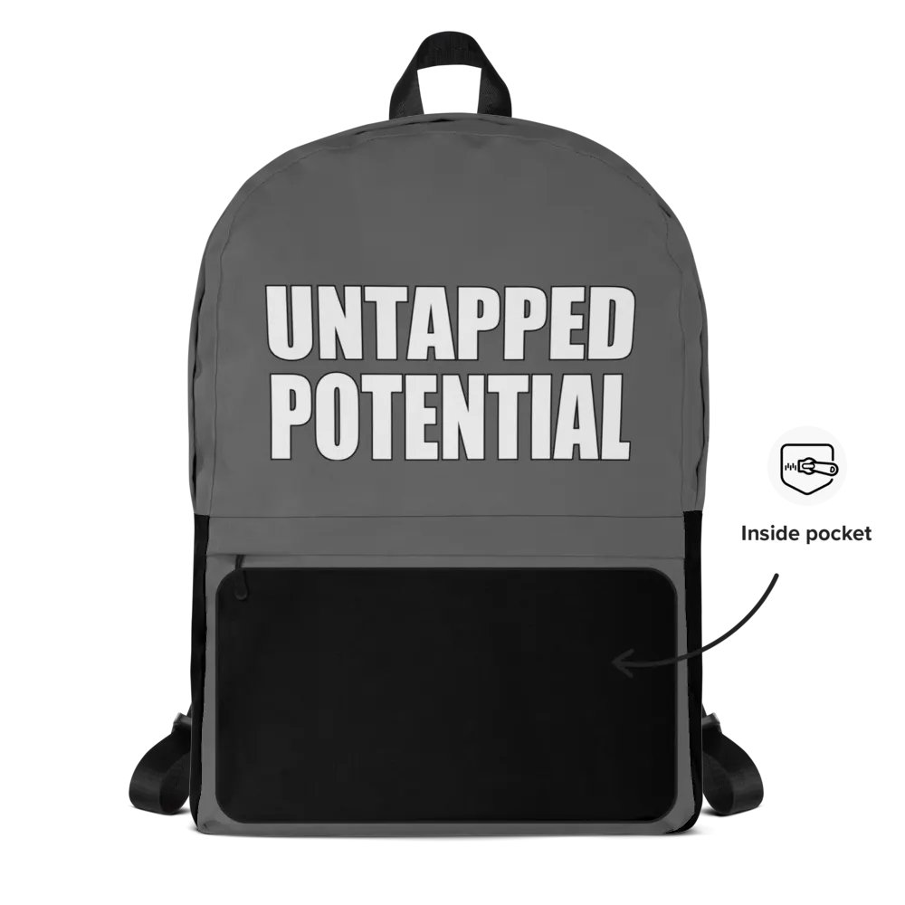 Untapped Potential Gray Large Print Back Pack product image (3)