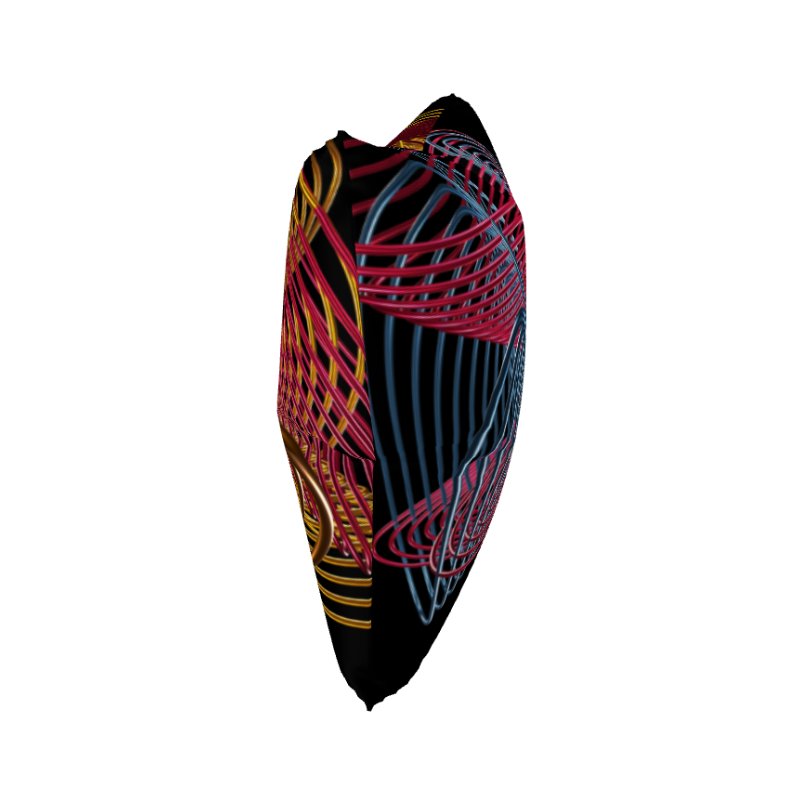 Oscilloscopic Dance 3+4 - Lissajous Figures Mathematical Art Pillow product image (4)