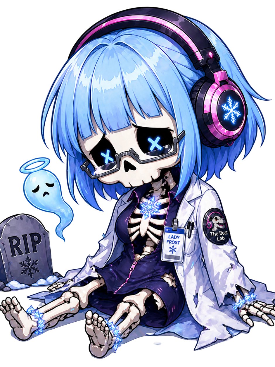 Lady Frost RIP Emote - Die Cut Sticker product image (1)