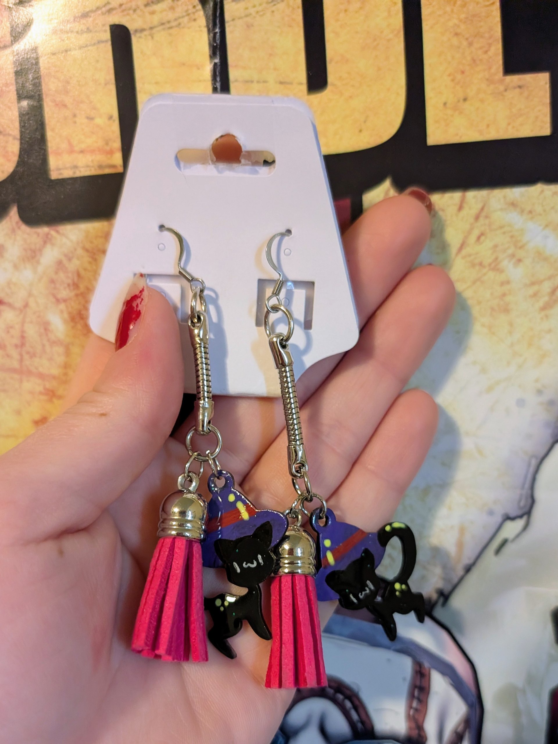 Witch Cat Earrings product image (2)