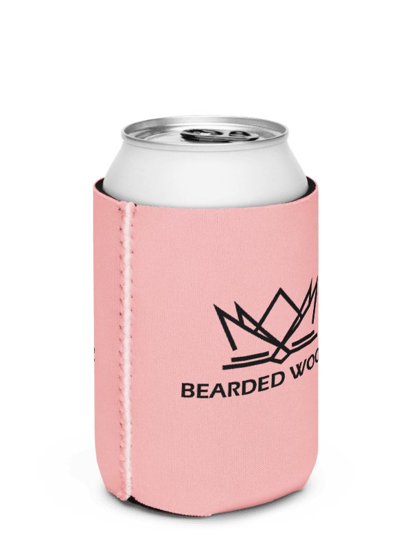 Coozie Can Cooler (Design: Bearded Woodz) Pink product image (3)