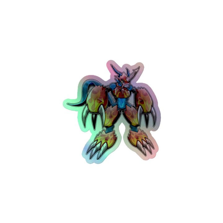 Flamedra Grid Kiss-Cut Holographic Sticker Sheet product image (1)