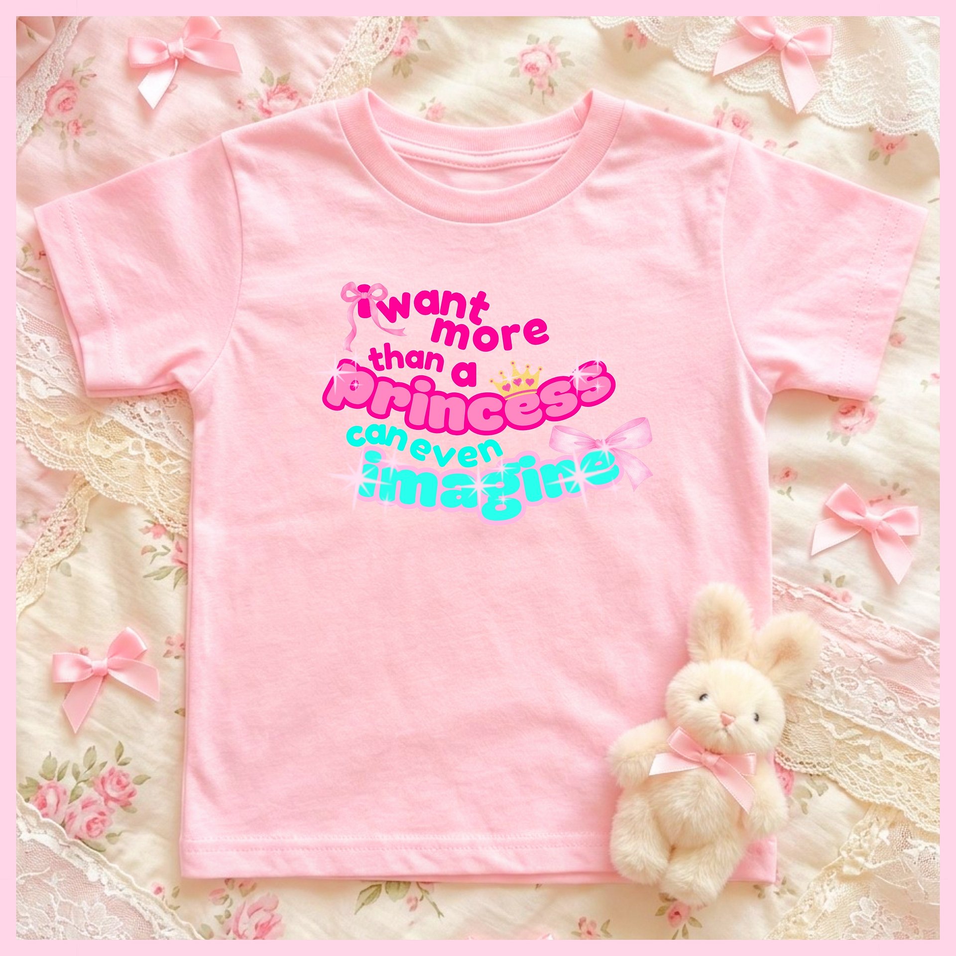I Want More Than a Princess Can Even Imagine✨🩷Super Soft🪽T-shirt🩷 product image (1)