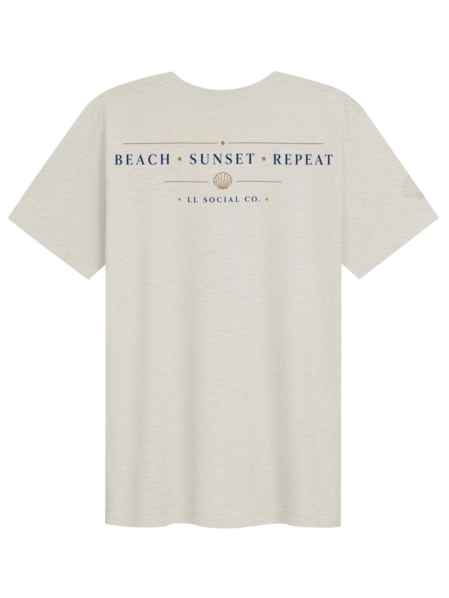 LL Social Co. Beach Sunset Essential Tee — Clam Shell | Navy product image (20)