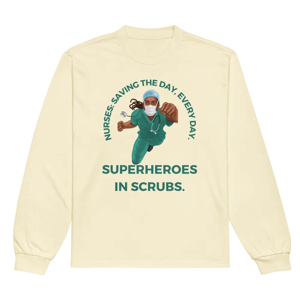 Superhero Nurse Long Sleeve Shirt product image (6)