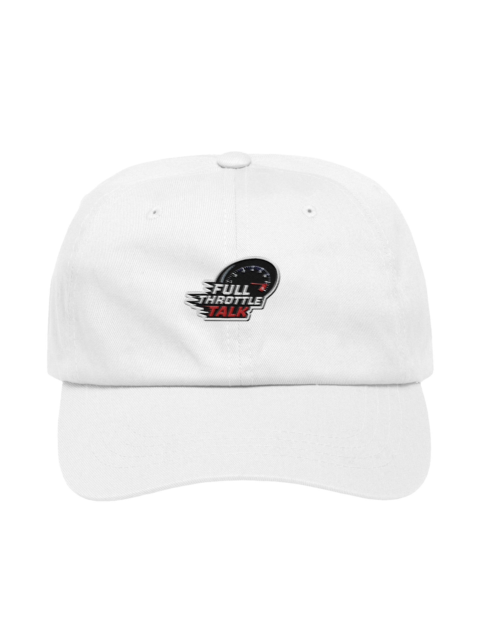 Classic White Dad Hat | Full Throttle Talk product image (1)