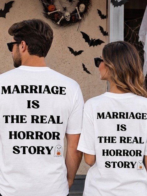 THE REAL MARRIAE IS HORROR STORY T-shit product image (1)