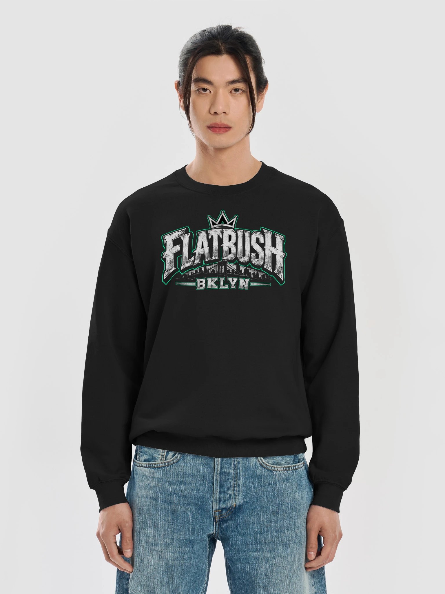 Flatbush Bklyn Crewneck Sweatshirt (Blue) product image (13)