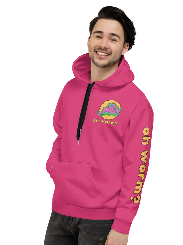 Oh Worm sleeve print eco hoodie product image (1)