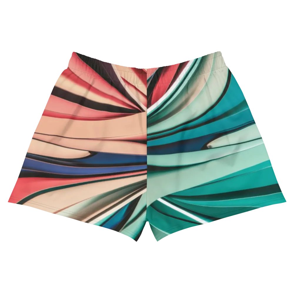 Abstract Geometric Unisex Athletic Shorts in Vibrant Colors (XS-3XL) product image (4)