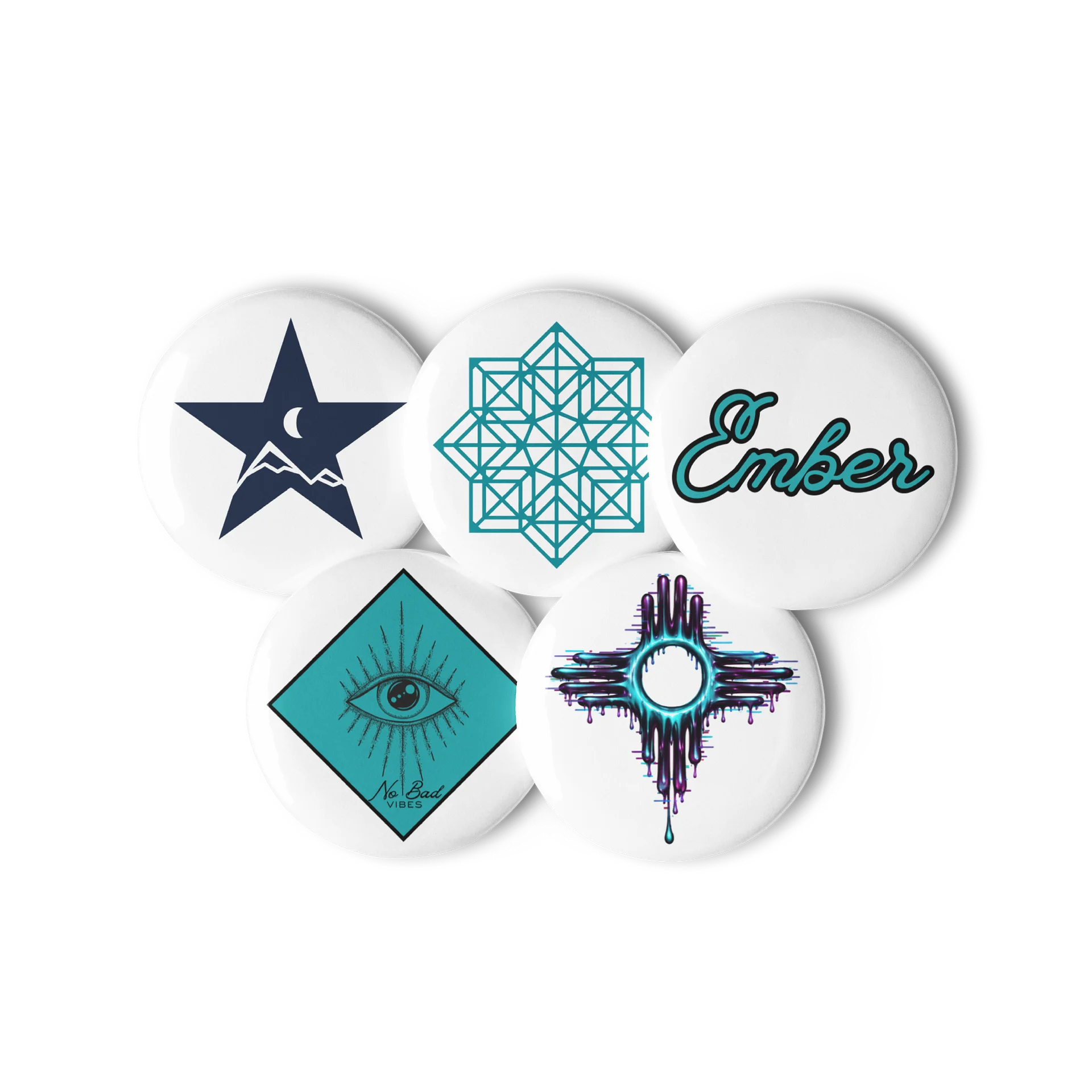 Cosmic Symmetry Pin Buttons Set product image (3)
