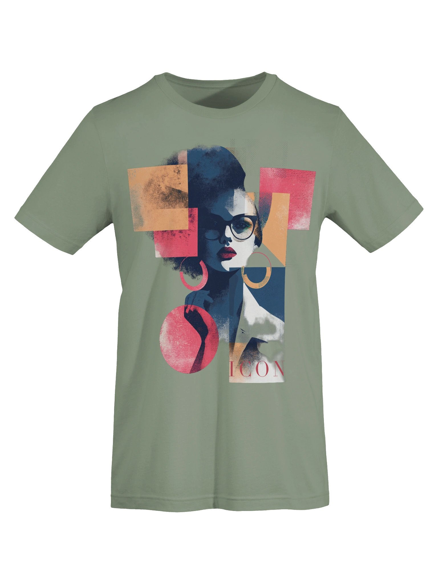 ICON Graphic T-Shirt – Premium Unisex Tee in Soft Cream, Warm Tan & Sage product image (7)