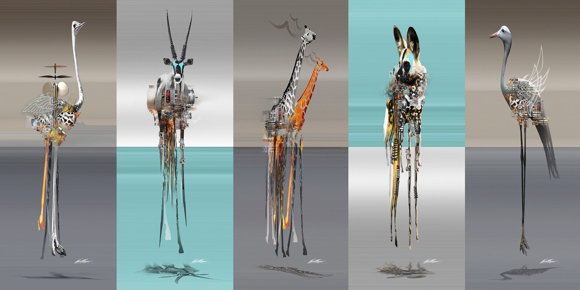 The Savanna Assembly: Collective Fine Art Canvas | 1:2 Panoramic product image (2)