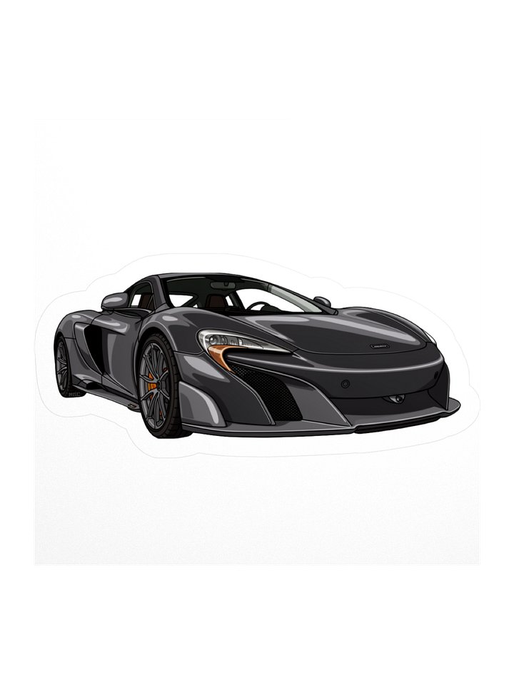 Black McLaren 675LT Sticker (Retro, Sketch, Silhouette) product image (2)