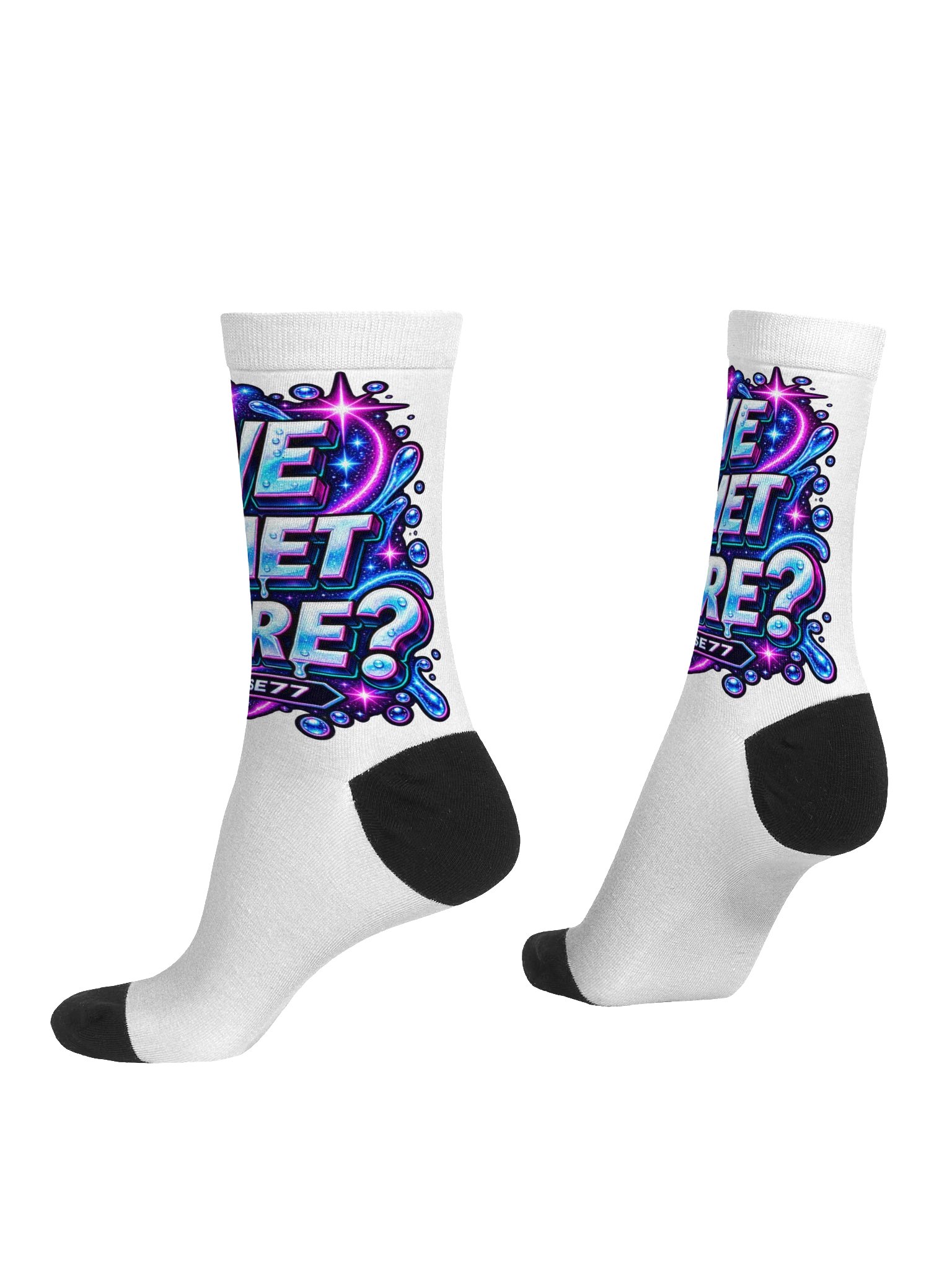 Have We Met Before? Neon Twinverse77 Crew Socks product image (4)
