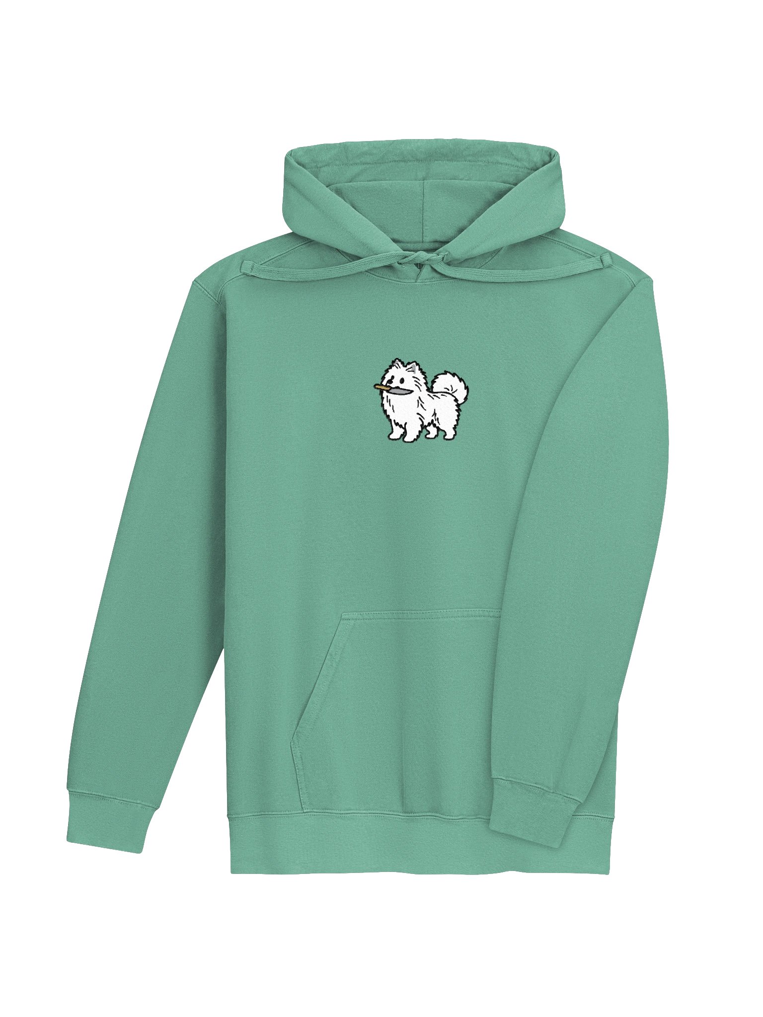Funny Chibi-Style Pomeranian(White) Embroidered Premium Hoodie product image (44)