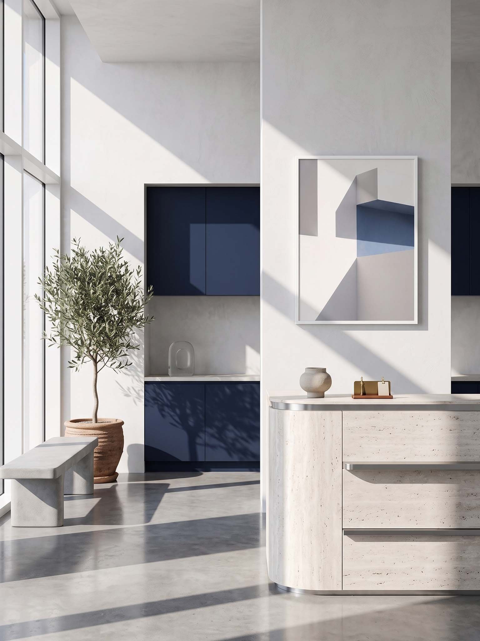 Blue Shadow - Minimalist Architectural Light Wall Art product image (25)