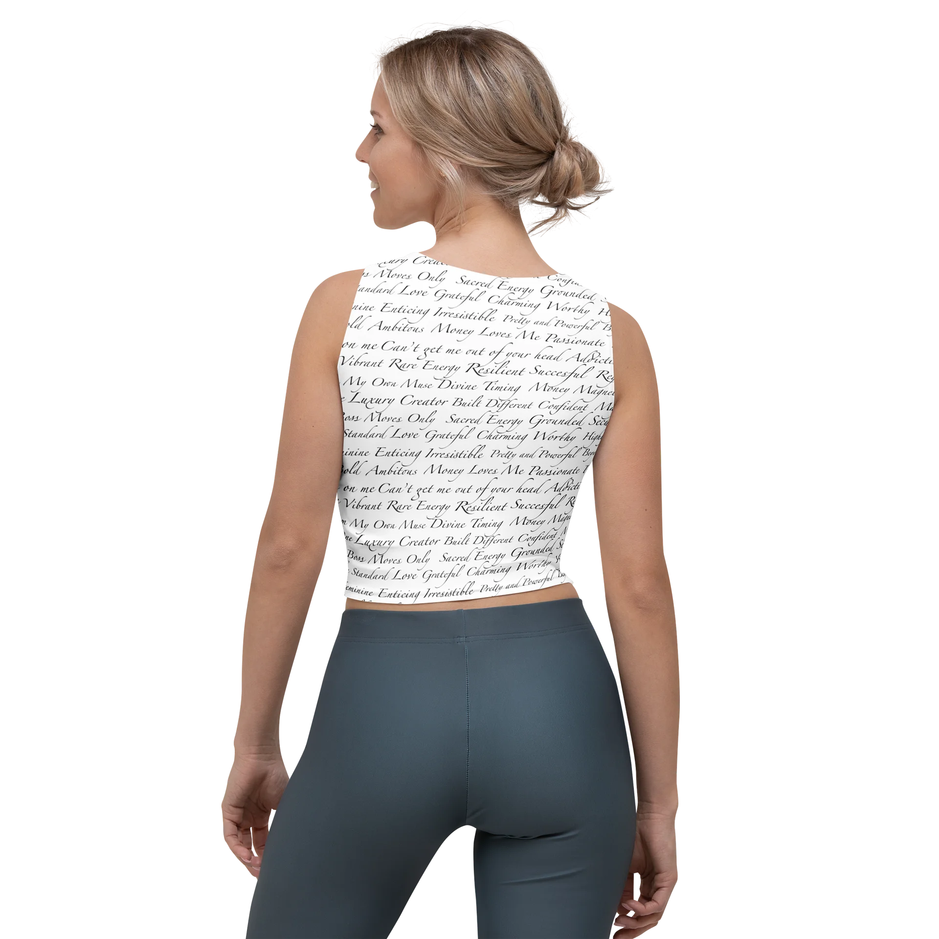 Feminine Affirmations Crop Tank Top product image (2)