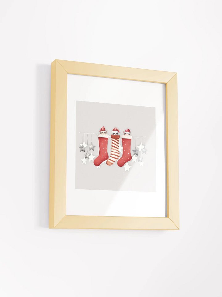 Whimsical Christmas Stockings Framed Matte Poster product image (37)