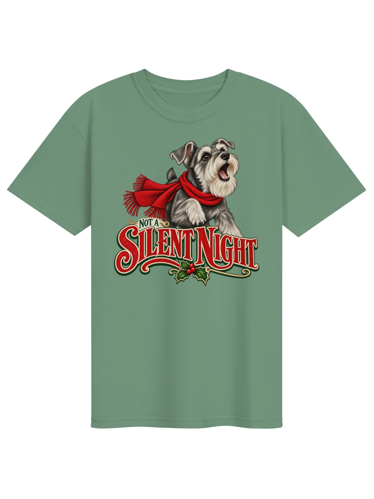 Not A Silent Night | Schnauzer Christmas T-Shirt product image (14)