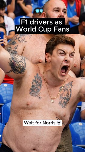 F1 drivers as World Cup fans 

#f1 #worldcup #england #football #russell